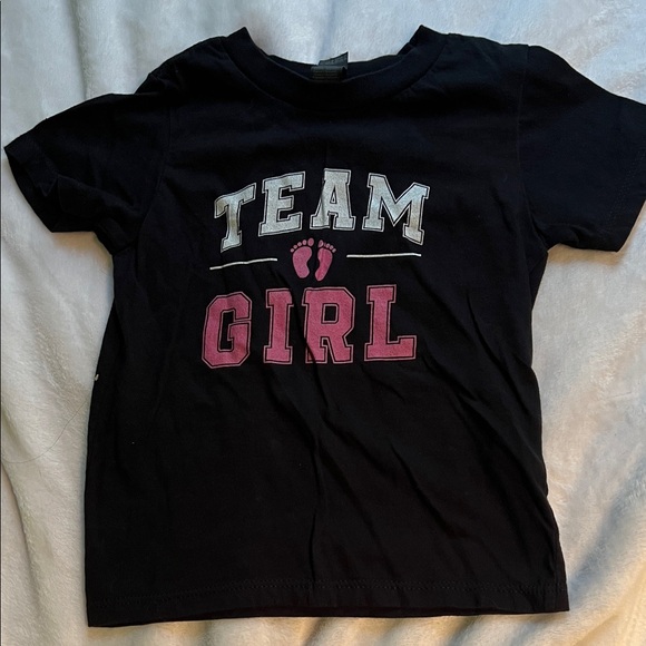 Team Girl Black and Pink Kids T-Shirt (Kids 2T) - Picture 1 of 1